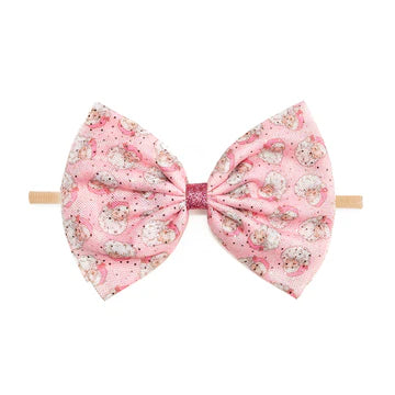 Retro Santa Tulle Bow Headband